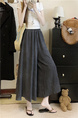 Plus Size Hot Sale Quality Tie-Dyed Ice Silk Culottes in Charcoal Gray - Women's Summer Thin Loose Wide Leg Pants Drape Casual Wide-Leg Skort