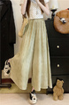 Plus Size Hot Sale Quality Tie-Dyed Ice Silk Culottes in Soft Olive Green - Women's Summer Thin Loose Wide Leg Pants Drape Casual Wide-Leg Skort