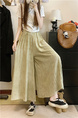 Plus Size Hot Sale Quality Tie-Dyed Ice Silk Culottes in Soft Olive Green - Women's Summer Thin Loose Wide Leg Pants Drape Casual Wide-Leg Skort