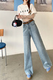 Real Shot Real Price American Retro Light Blue Wide Leg Jeans - Women's New Loose Drooping Straight Mop Pants