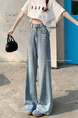 Real Shot Real Price American Retro Light Blue Wide Leg Jeans - Women's New Loose Drooping Straight Mop Pants
