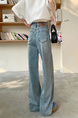 Real Shot Real Price American Retro Light Blue Wide Leg Jeans - Women's New Loose Drooping Straight Mop Pants