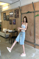Real Shot Cost-Effective Summer New Fifth Jeans - Women's Retro Washed Light Blue Loose Straight Casual Pirate Shorts