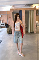 Real Shot Cost-Effective Summer New Fifth Jeans - Women's Retro Washed Light Blue Loose Straight Casual Pirate Shorts