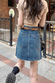 In Stock Spring and Summer New Plus Size Raw Edge Dark Blue Denim Short Skirt - Women's High Waist Petite All-Matching A-Line Skirt