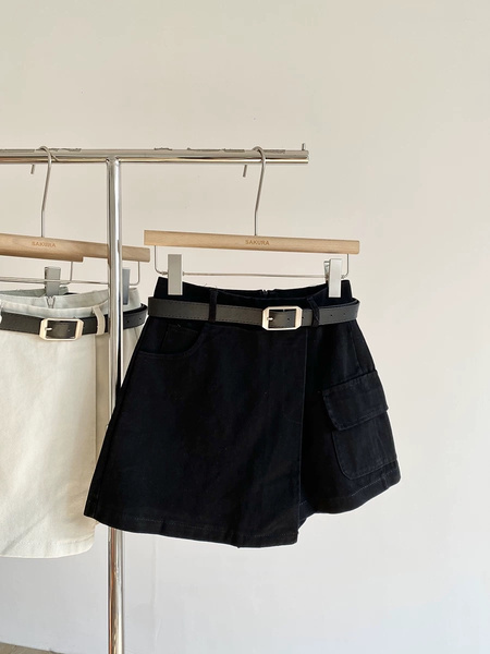 American style distressed high waist irregular jeans skirt women's summer high waist A-line wide leg pants design A-line skirt