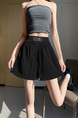 Real Shot Sports Wide-Leg Pants for Women 2025 Summer Black Elastic High Waist Loose Fashion Slim Casual Short Hot Pants