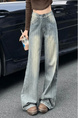 Large Size Fat MM American Retro Striped Wide-Leg Jeans in Blue and Beige for Women Korean Version Loose Straight Mopping Drape Denim Trousers