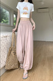 Real Shot of Summer Design High Waist Nine Points Cool Pants Slim All-Match Leggings in Light Pink