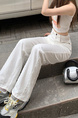 White High-Quality Narrow Version Wide-Leg Jeans for Women - Extended Version, Classic All-Match, Large Size, Small Size, Trendy Mopping Pants