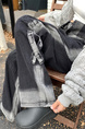 New Trendy Wide-Leg Jeans for Women in Black and Gray