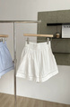 New Korean Style White Hollow Wide-Leg Shorts for Women