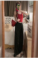 Korean Version of Polka Dot Black Yamamoto Pants for Women