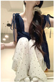 Korean Version of Polka Dot Cream Yamamoto Pants for Women