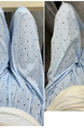 Korean Version of Polka Dot Light Blue Yamamoto Pants for Women