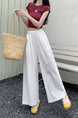Korean Pure Cotton Summer All-Match White Wide-Leg Pants