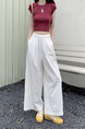 Korean Pure Cotton Summer All-Match White Wide-Leg Pants