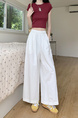Korean Pure Cotton Summer All-Match White Wide-Leg Pants