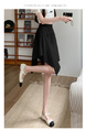 Black Ice Silk Irregular Skirt - Women's New Style All-Match Slim Short Skirt Hip-Covering Casual Skirt