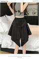 Black Ice Silk Quick-Drying A-Line Skirt for Women - Summer 2025 New Style High Waist Irregular All-Match Slim