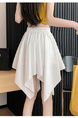 White Ice Silk Quick-Drying A-Line Skirt for Women - Summer 2025 New Style High Waist Irregular All-Match Slim