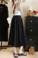 Large Size Spot Skirt Spring and Summer Korean Version Ins High Waist Slim Medium and Long Drape Pleated in Black