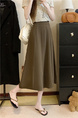 Large Size Spot Skirt Spring and Summer Korean Version Ins High Waist Slim Medium and Long Drape Pleated in Olive Green