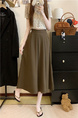 Large Size Spot Skirt Spring and Summer Korean Version Ins High Waist Slim Medium and Long Drape Pleated in Olive Green