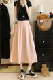 Large Size Spot Skirt Spring and Summer Korean Version Ins High Waist Slim Medium and Long Drape Pleated in Soft Pink