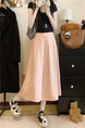 Large Size Spot Skirt Spring and Summer Korean Version Ins High Waist Slim Medium and Long Drape Pleated in Soft Pink