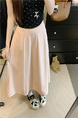 Large Size Spot Skirt Spring and Summer Korean Version Ins High Waist Slim Medium and Long Drape Pleated in Soft Pink