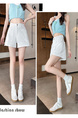 Real Shot of White Denim Shorts for Women 2025 Summer New Thin High Waist A-Line Super Short Hot Girl Hot Pants Short Skirt