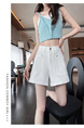 Real Shot of White Denim Shorts for Women 2025 Summer New Thin High Waist A-Line Super Short Hot Girl Hot Pants Short Skirt