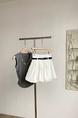 Summer New Korean Style Sweet Age-Reducing All-Match Flower Bud Skirt Women's High Waist Slim A-Line Skirt with Belt in White