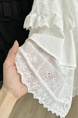Summer New Irregular Sweet Splicing Lace Edge Hollow Cake Skirt Design Hot Girl Heavy Short Skirt Female in White
