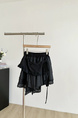 Summer New Irregular Sweet Splicing Lace Edge Hollow Cake Skirt Design Hot Girl Heavy Short Skirt Female in Black