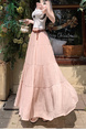 Real Shot Cotton and Linen Cake Skirt Women's Summer 2025 New Korean Version A-Line Skirt High Waist Long Skirt Belt - Soft Pink