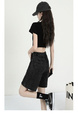 Real Shot of Blue Jeans Women's 2024 Spring New All-Match Shorts Elastic Waist Fashionable A-Line Pants Trend - Black