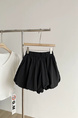 Han Series Minimalist Elastic High Waist Casual Bud Shorts Women Summer New Style Elegance By Age With Pocket - Black