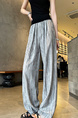Real Shot of the New 2025 Summer Tie-Dyed Tencel Linen Wide-Leg Pants for Women in Blue and Grey