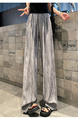 Real Shot of the New 2025 Summer Tie-Dyed Tencel Linen Wide-Leg Pants for Women in Grey Stripes