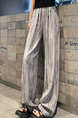 Real Shot of the New 2025 Summer Tie-Dyed Tencel Linen Wide-Leg Pants for Women in Grey Stripes