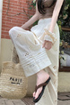 Spot Real Shot Real Price Hollow Lace Women's Pants in White