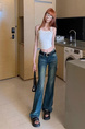High Waist Jeans for Women in Dark Denim