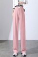 Pocket Ice Silk Wide-Leg Pants for Women 2025 Summer Thin High Waist Slim Drape Loose Straight Casual Pants in Pink