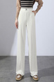 Pocket Ice Silk Wide-Leg Pants for Women 2025 Summer Thin High Waist Slim Drape Loose Straight Casual Pants in White
