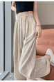 New Chinese Style Wide-Leg Pants Women's Summer Drape High Waist Straight Slim Loose Casual Fashion Mopping Pants in Beige