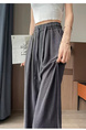 New Chinese Style Wide-Leg Pants Women's Summer Drape High Waist Straight Slim Loose Casual Fashion Mopping Pants in Gray