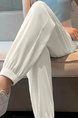 New 2025 Summer Ice Silk Sports Pants Women Loose Slim Small Size Drawstring Pants Fashionable and Versatile Bloomers in White