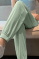 2025 Summer Ice Silk Sports Pants Women Loose Slim Small Size Drawstring Pants Fashionable and Versatile Bloomers in Light Green